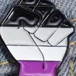 "Asexual Pride Fist" Enamel Pin